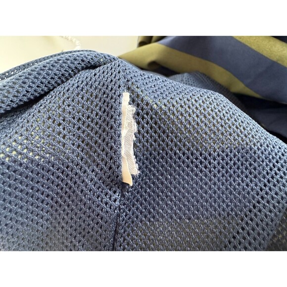 J.Crew Mens Swim Trunks Size 35 Navy Olive Green Striped Board Shorts Surf Beach - Picture 11 of 11